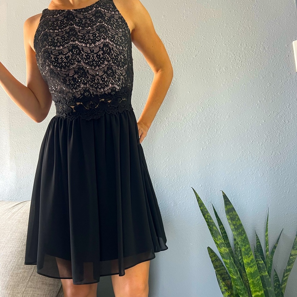 IN Chiffon Dress Lace Top Dress Size 3 Party Night Dress Cocktail